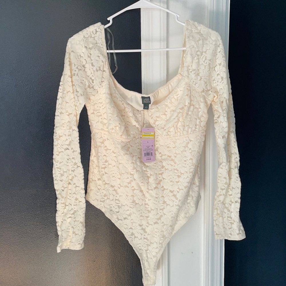NWT Lace Long Sleeve Bodysuit